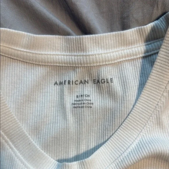 American Eagle Outfitters Ribbed Crop Tank Top - Picture 2 of 2